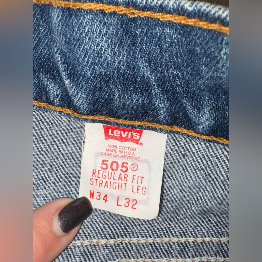 VINTAGE** Levi's Classic Straight Blue Jeans 34x32
MADE IN USA** - Picture 8 of 16